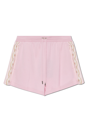Versace Silk shorts with Medusa Cameo print | Women's